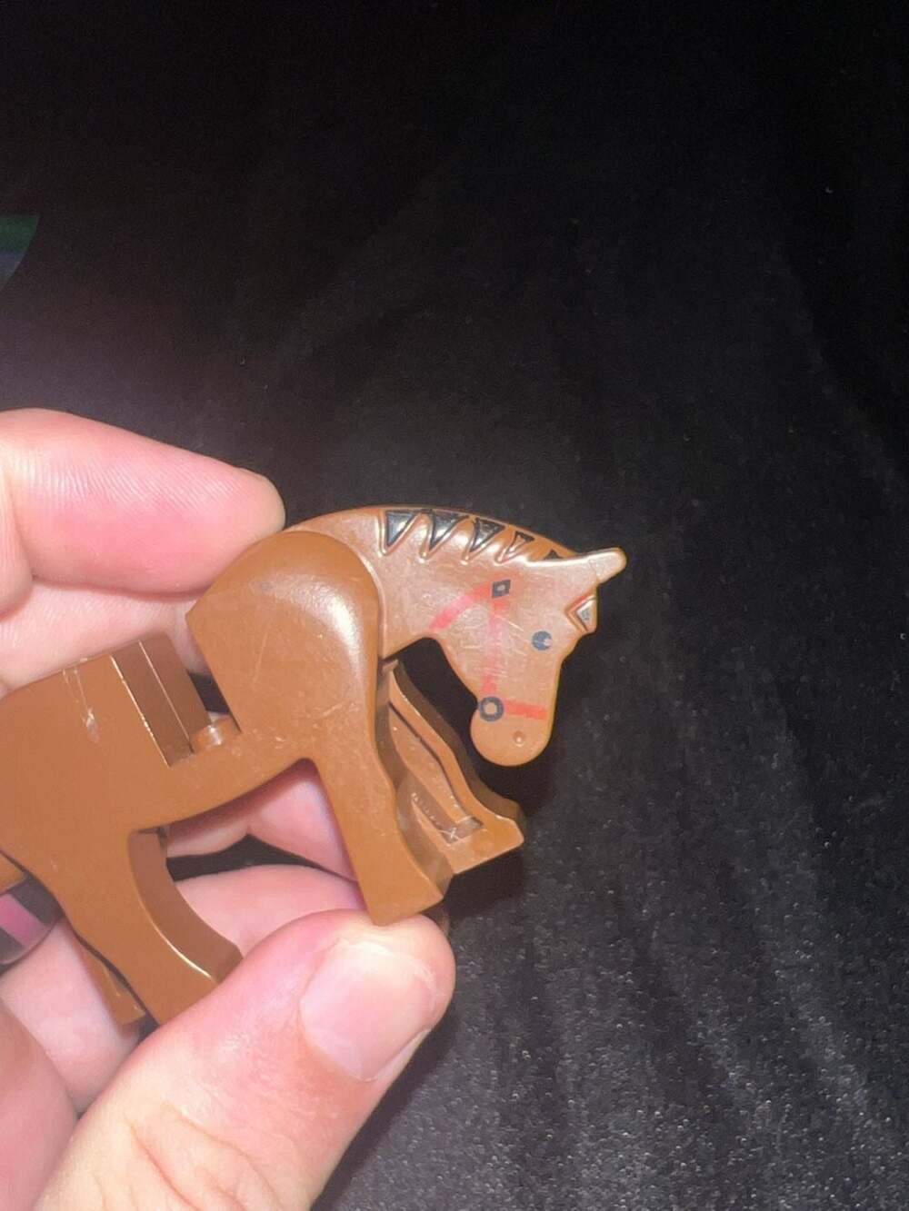 Vintage 90s LEGO Brown Horse Minifig Western Wild West Animal Castle Pre-owned - Picture 7 of 7